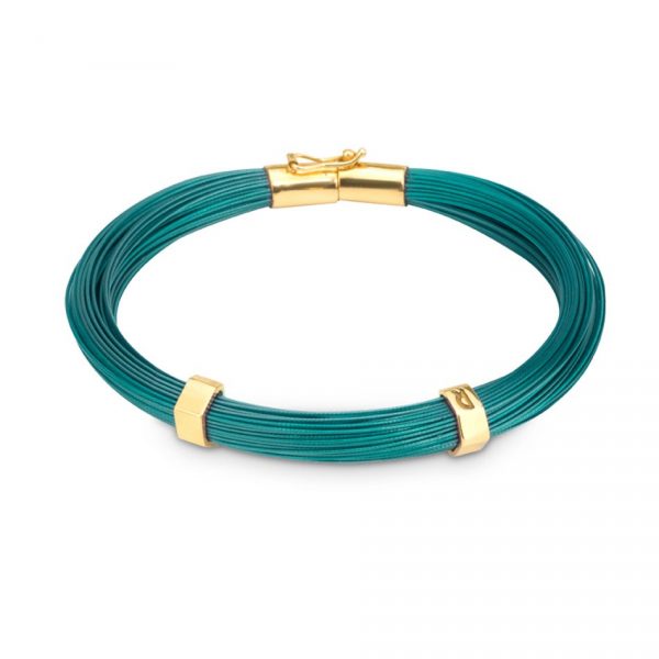 PULSERA ROCA ORO Y ACERO