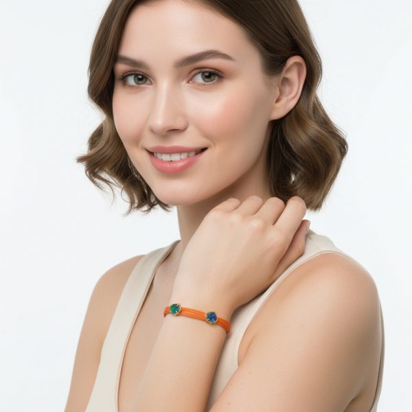 Pulsera hilos acero con opalos - Imagen 3