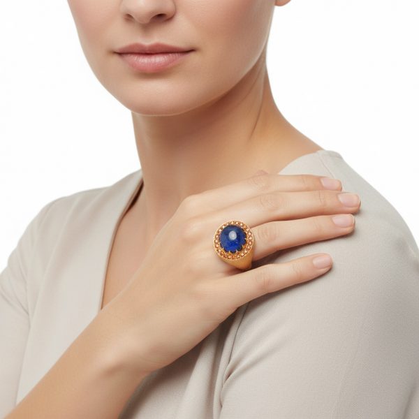 Anillo candy zafiro azul - Imagen 2