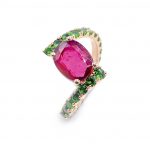 Anillo constelación rubi