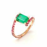 Anillo constelación esmeralda