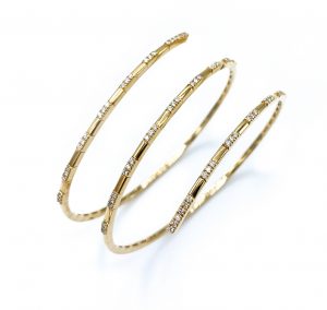 Pulsera triple aro brillantes