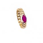Anillo barbada rubi