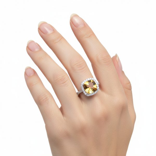 Anillo cuarzo citrino - Imagen 2