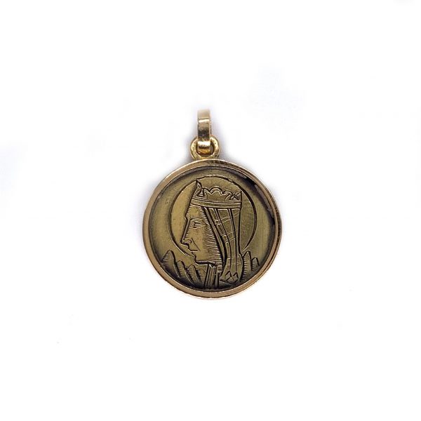 Medalla Oro Oxido Negro Virgen de Montserrat. JRoca.