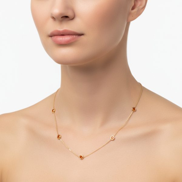 Cadena zafiros naranjas - Imagen 3