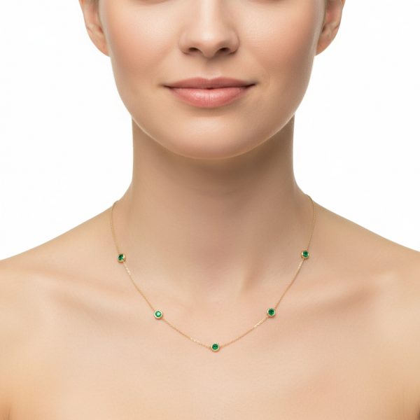 Cadena esmeraldas verdes - Imagen 3