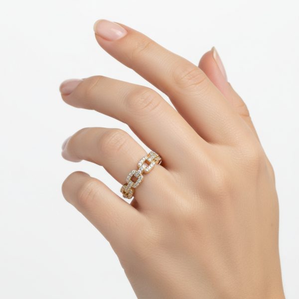 Anillo chain oro amarillo - Imagen 2
