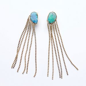 Pendientes opalo oro amarillo