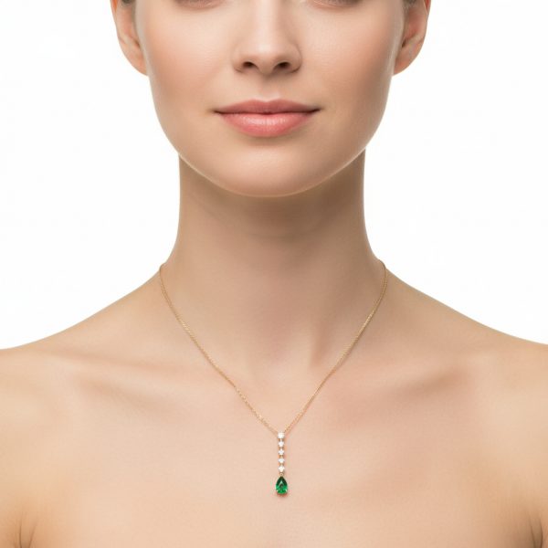 Collar esmeralda perilla - Imagen 2