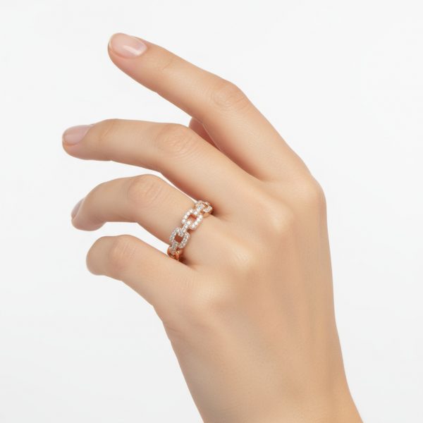 Anillo chain oro rosa - Imagen 2