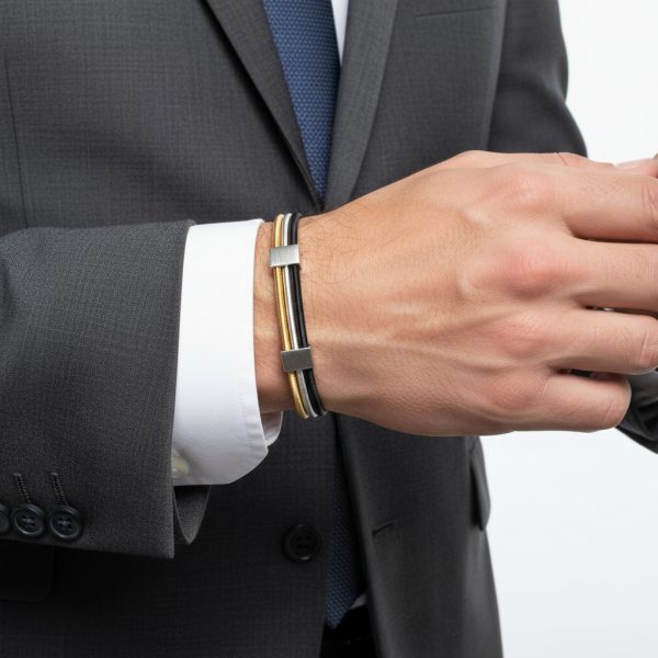 Pulsera acero plata tri - Imagen 2