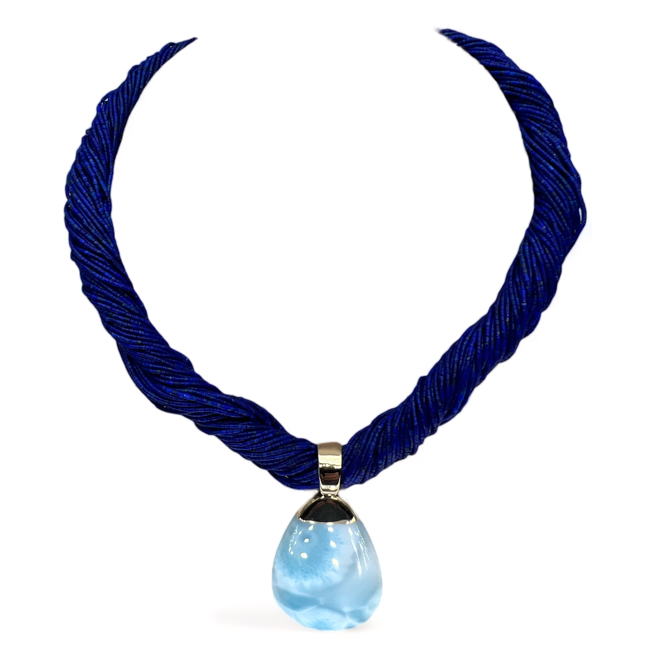 Collar Lapis Lazuli y Larimar J.Roca