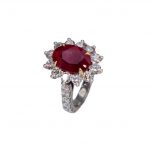 Anillo rubi burma