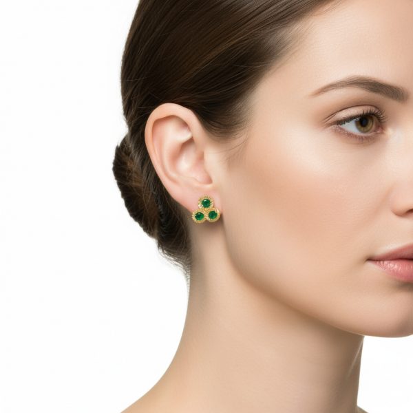 Pendientes sunny esmeraldas - Imagen 2