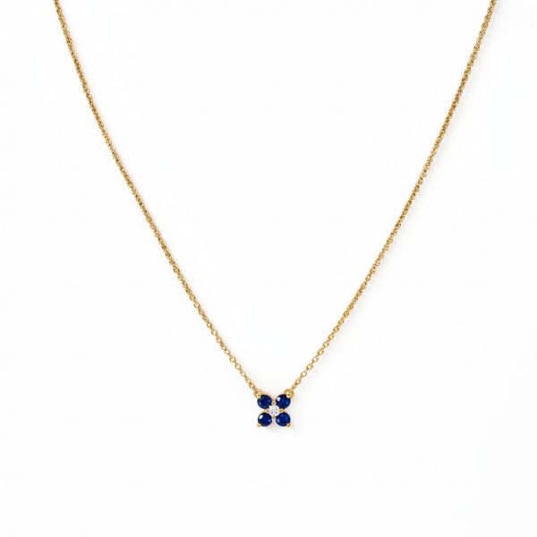 Collar zafiro flor