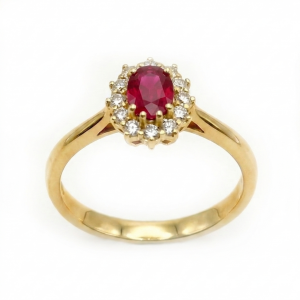 Anillo Roseton Zafiro Oval
