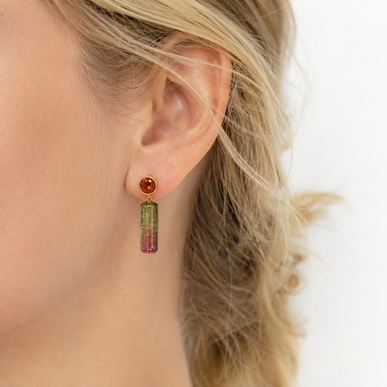 Pendientes Petit turmaline sandia - Imagen 2