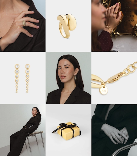 Composición de joyas y estilo de la nueva línea ISAÉ