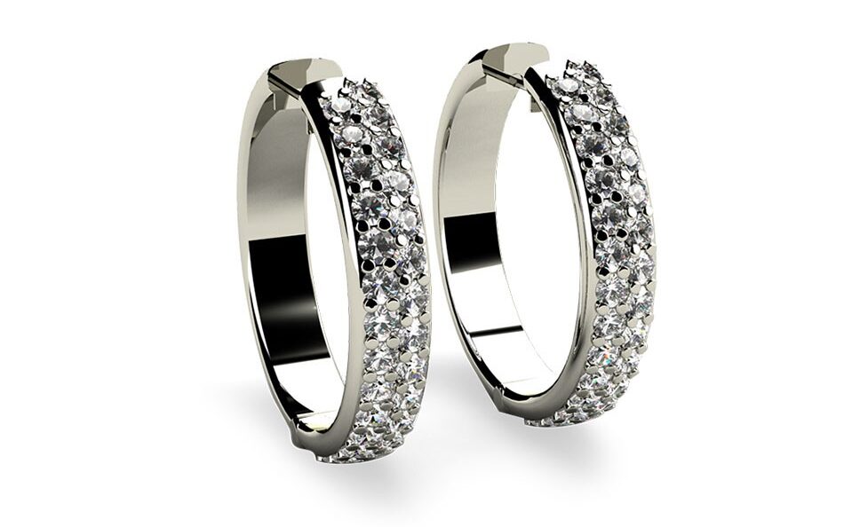 Criollas Pave Oro Blanco 58 Brillantes. JRoca